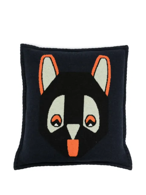 LOEWE cat-motif square cushion