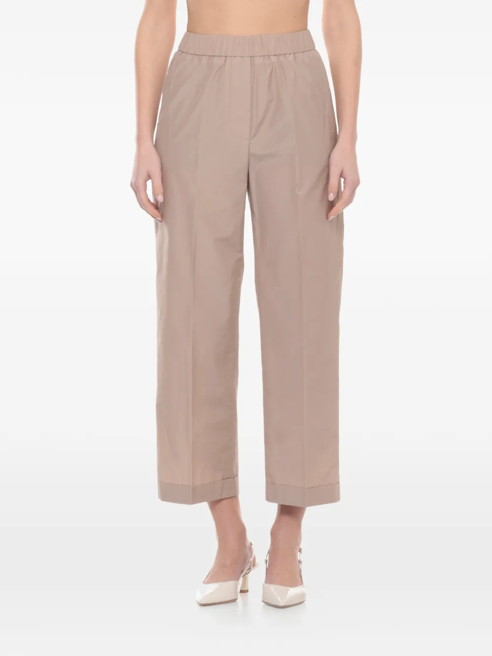  Peserico Pantalones Capri Con Cinturilla Elástica - Neutro 