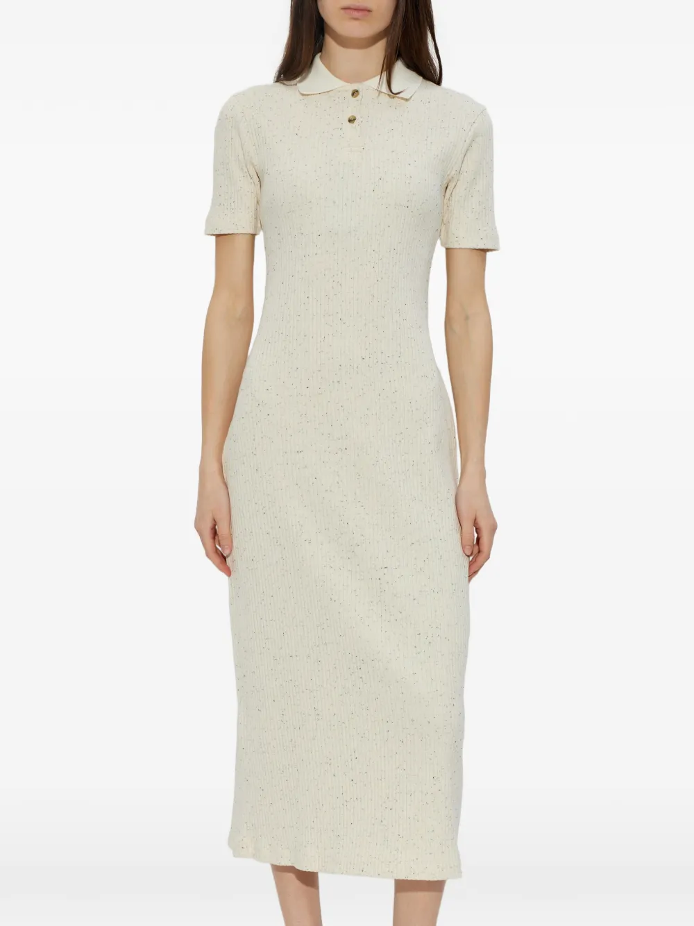  Samsoe Samsoe Button Ribbed Dress - Neutrals 