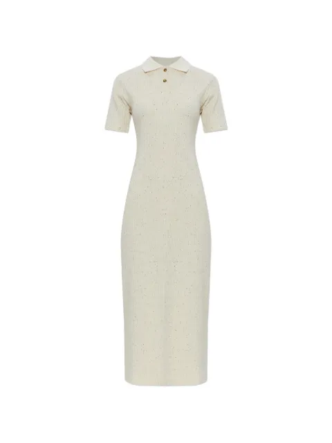 SAMSOE SAMSOE button ribbed dress