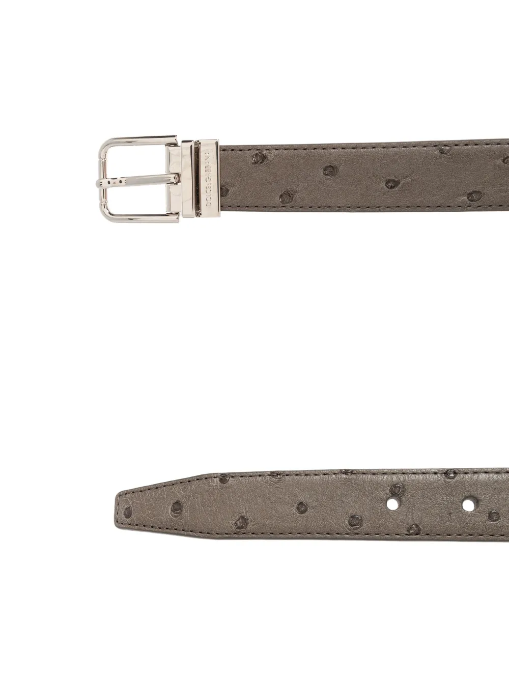 Dolce & Gabbana Omkeerbare riem met textuur Grijs