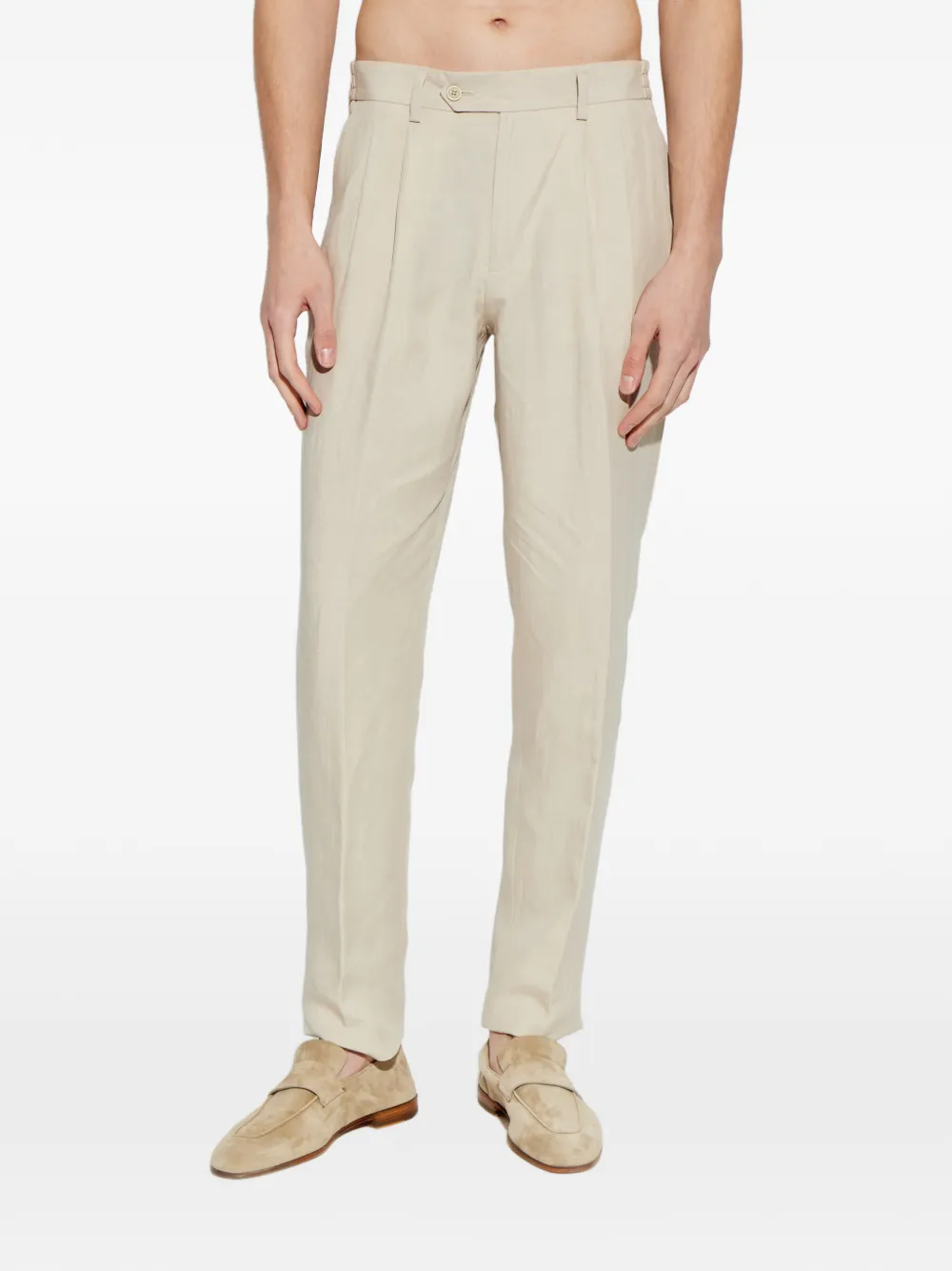  Eleventy Pleated Trousers - Neutrals 
