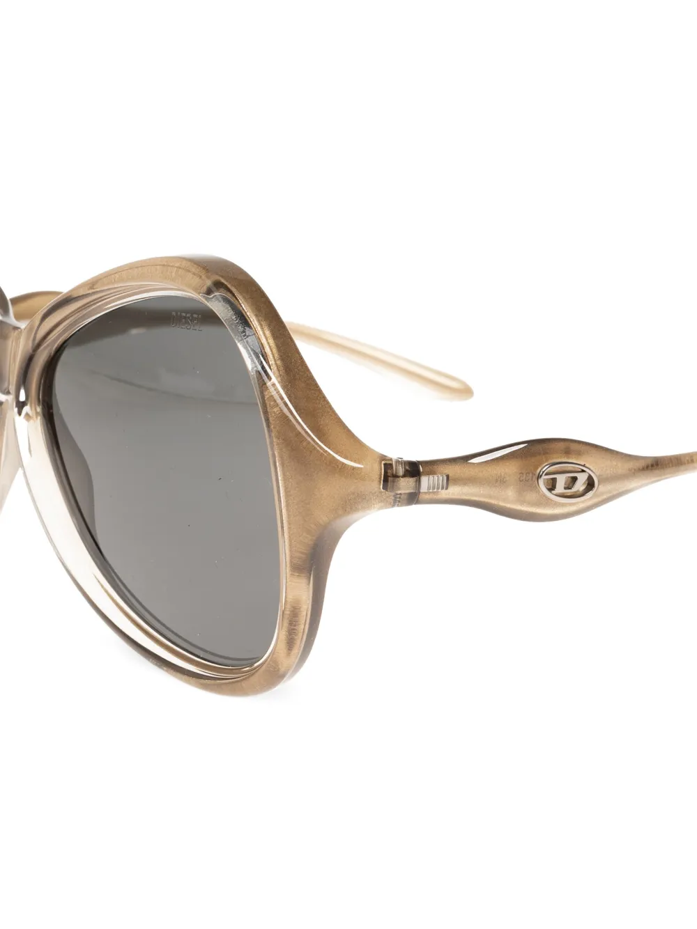 Diesel Zonnebril met cat-eye montuur Bruin