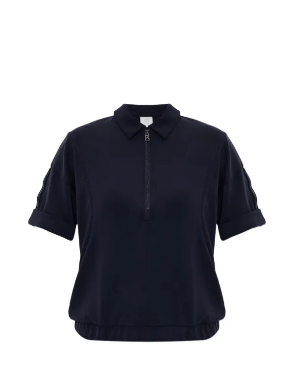 Bogner Finya Zip-up Polo Shirt in Blue