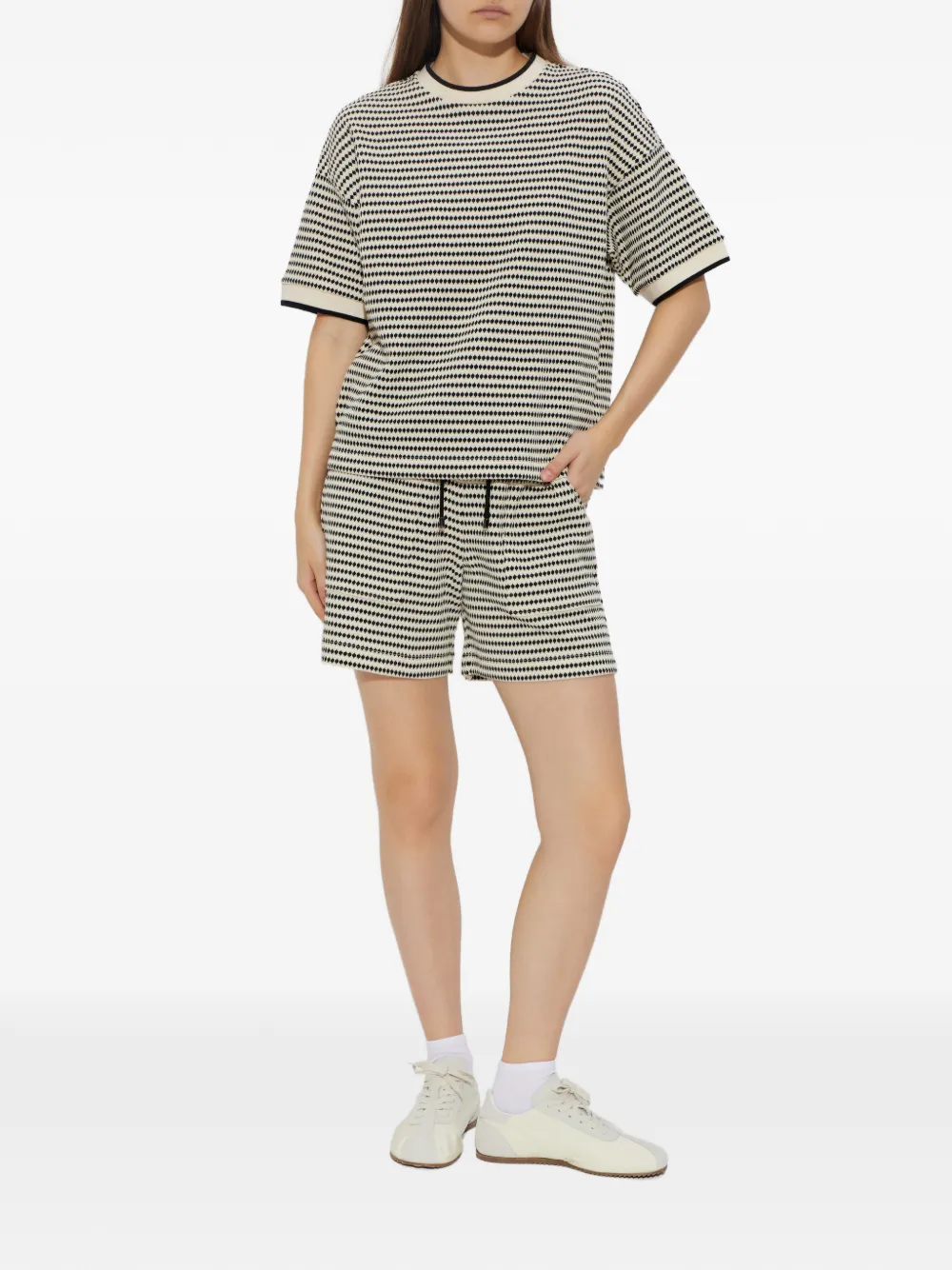  Bogner Steena Drawstring Patterned Shorts - Neutrals 