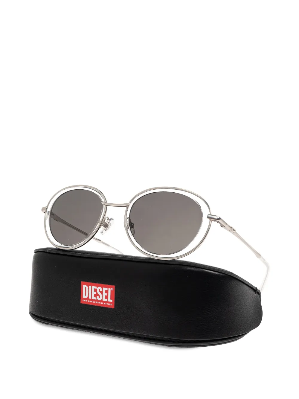  Diesel Oval-frame Sunglasses - Silver 