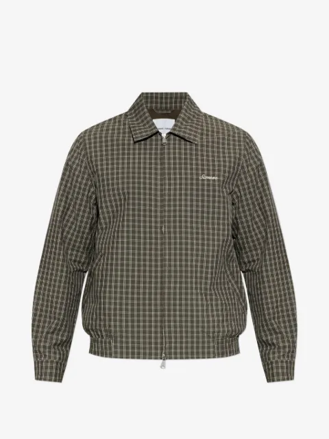 SAMSOE SAMSOE Sabeck plaid-pattern zip-fastening jacket