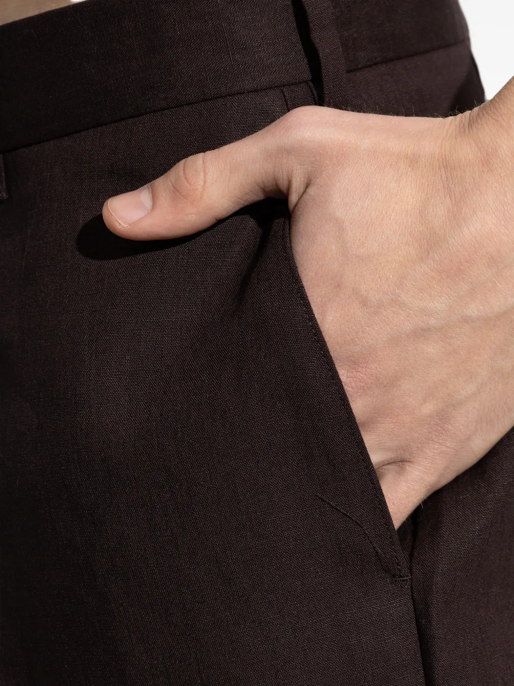 Paul Smith Broek met split Bruin