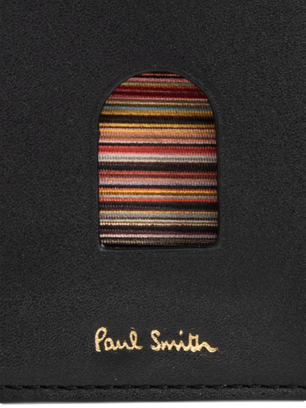  Paul Smith Striped Leather Cardholder - Black 