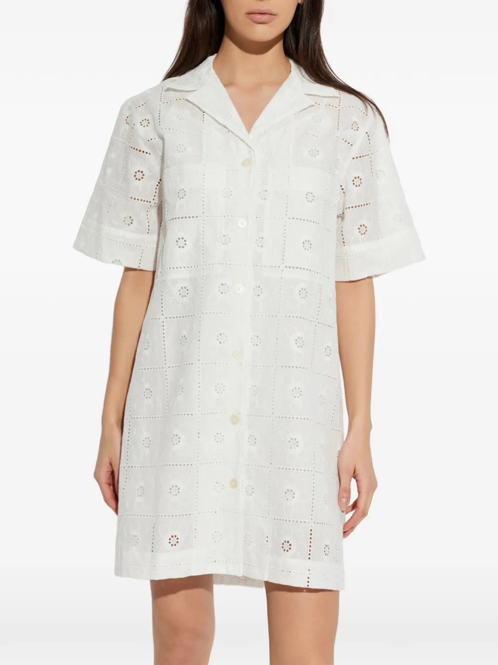  Ps Paul Smith Button-up Mini Dress - White 