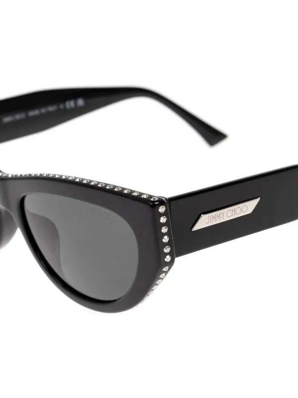 Jimmy Choo Vale キャットアイ サングラス | ブラック | FARFETCH JP
