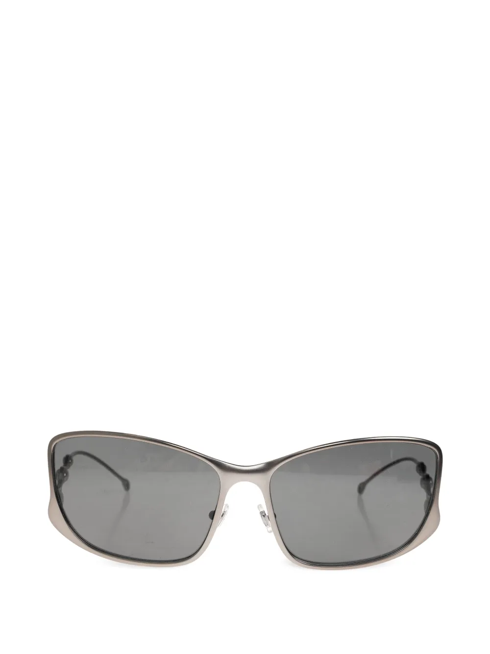 Diesel oval embellished sunglasses - Argento