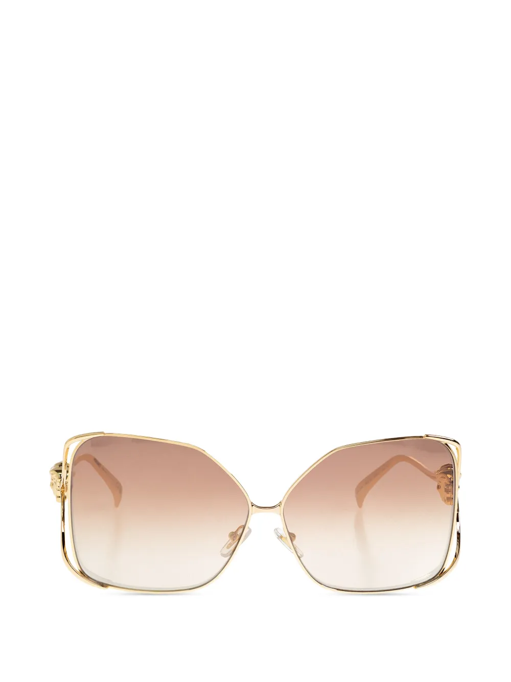 Versace Eyewear geometric medusa sunglasses - Oro