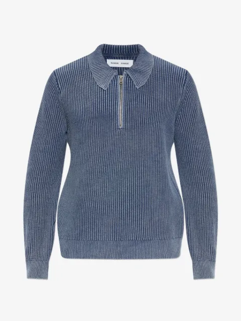 SAMSOE SAMSOE Saearl ribbed zip-fastening polo shirt