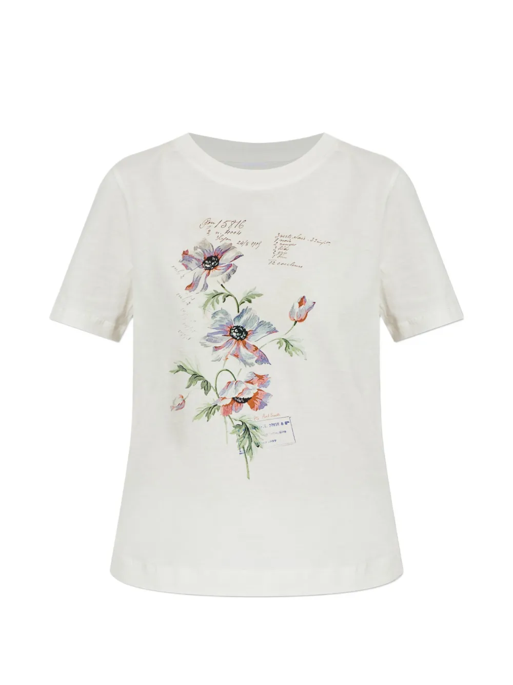 PS Paul Smith floral-print T-shirt - Weiß