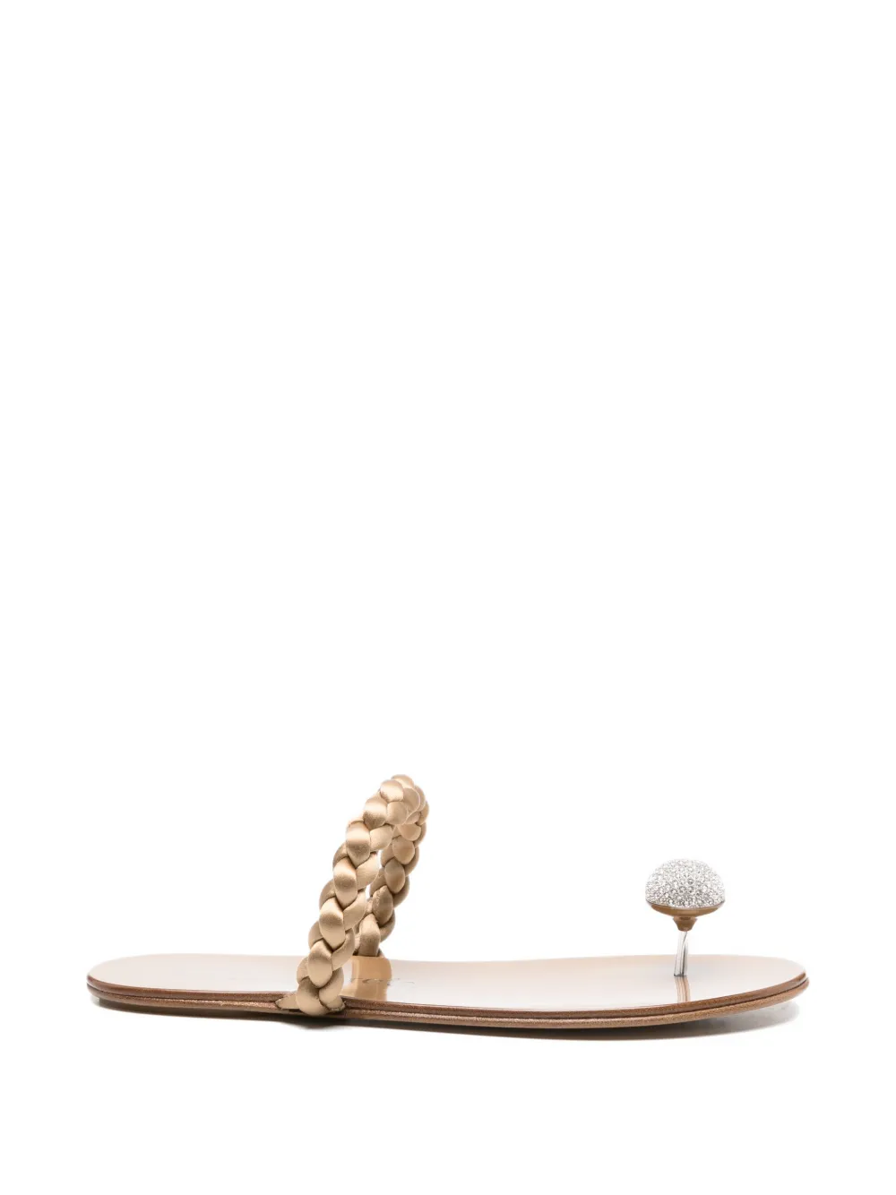 Pedro Garcia Pipa platte sandalen met gevlochten bandje Beige