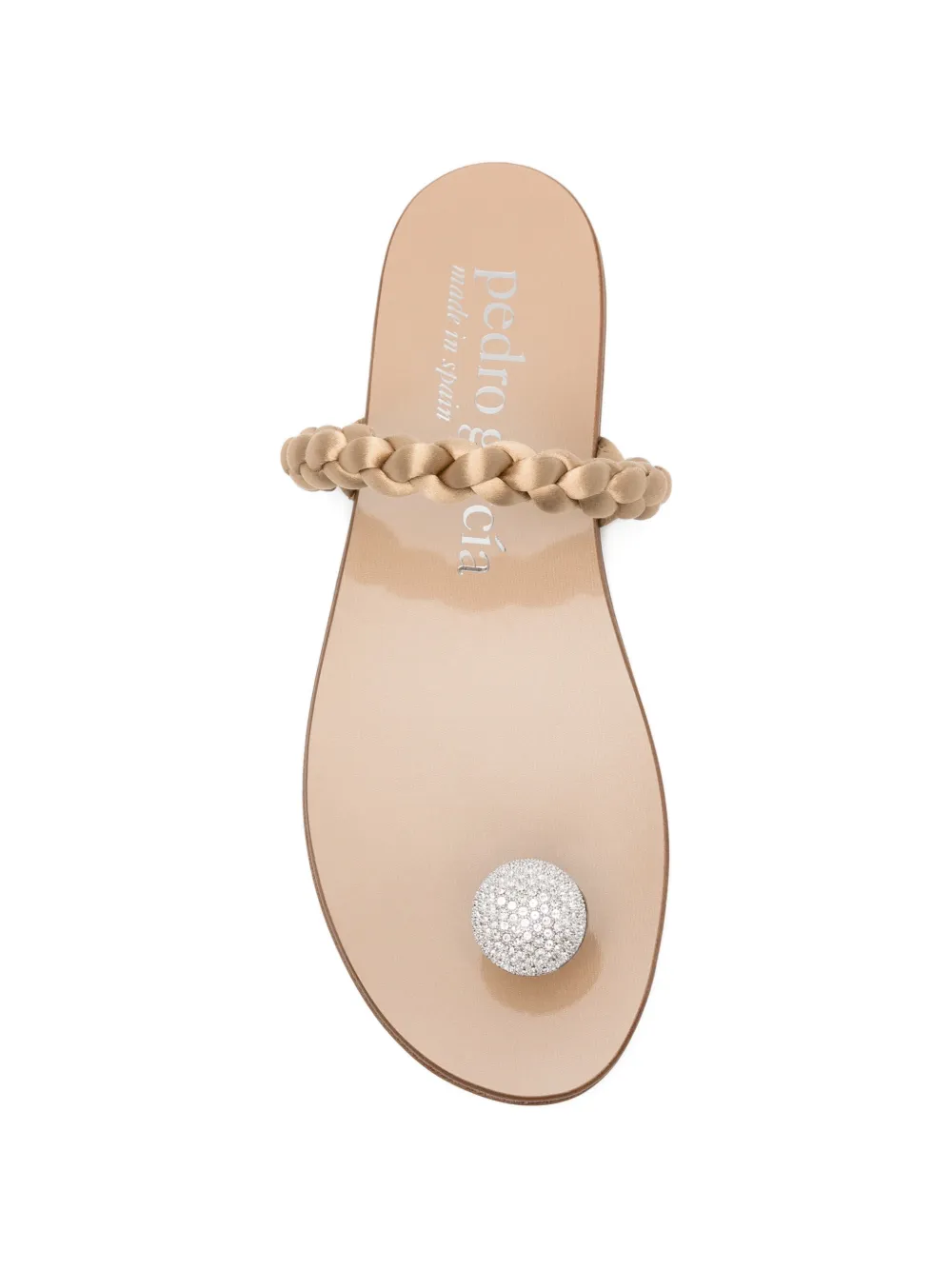 Pedro Garcia Pipa platte sandalen met gevlochten bandje Beige