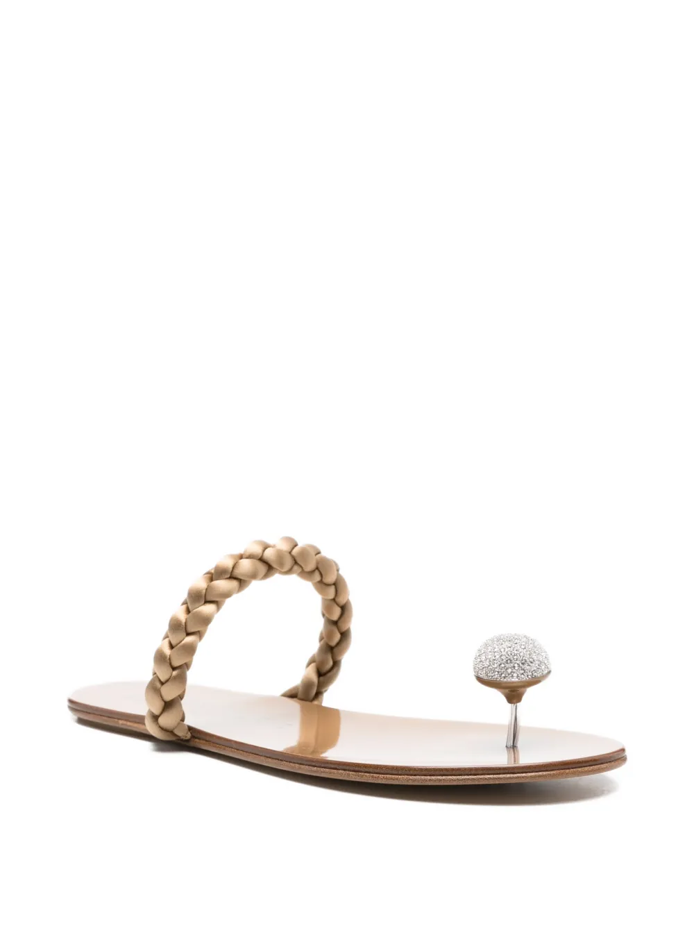 Pedro Garcia Pipa platte sandalen met gevlochten bandje Beige