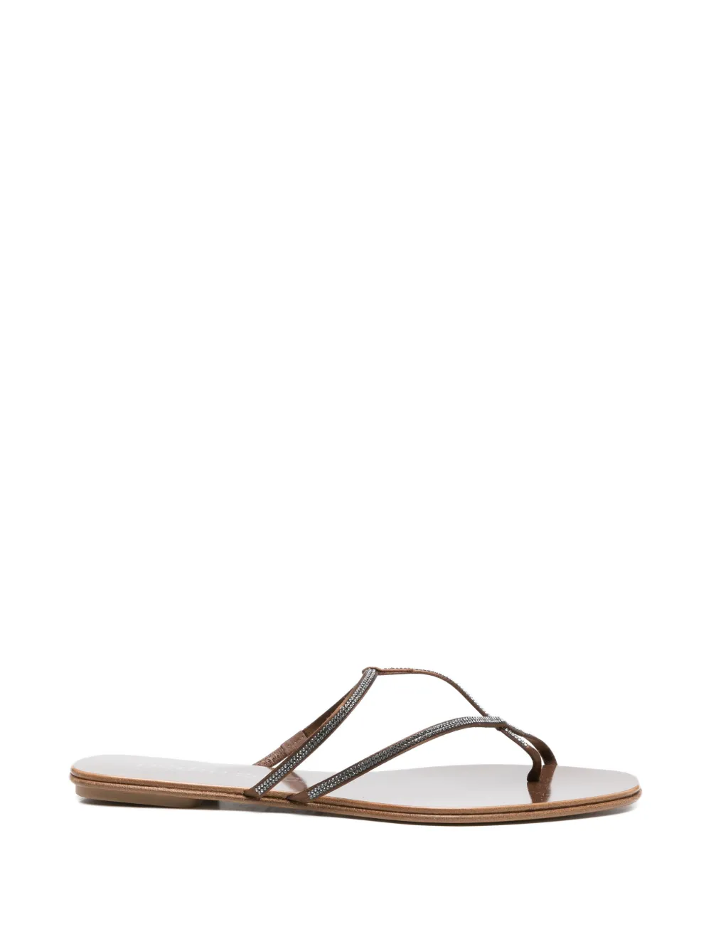 Pedro Garcia Estee T-strap flat sandals Bruin
