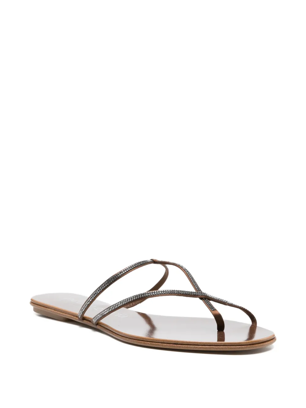 Pedro Garcia Estee T-strap flat sandals Bruin