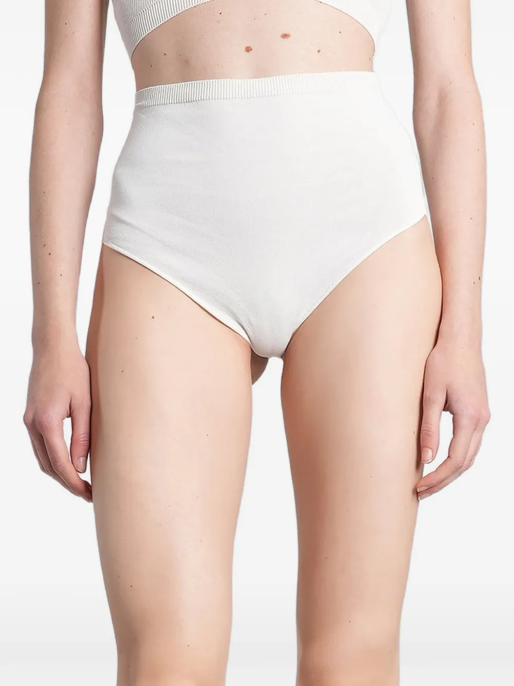 Laneus high-waisted knitted briefs - Gold