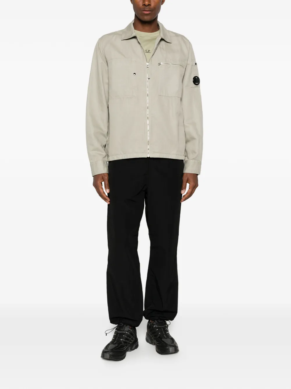 C.P. Company Lens shirtjack met rits Beige