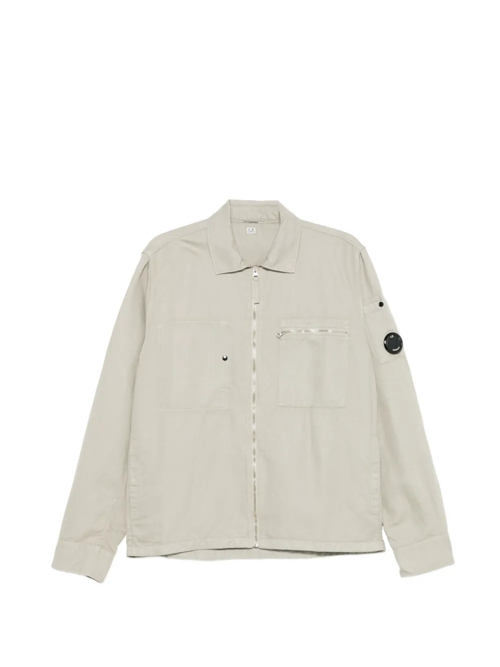 C.P. Company Lens-detail zip-up overshirt - Toni neutri