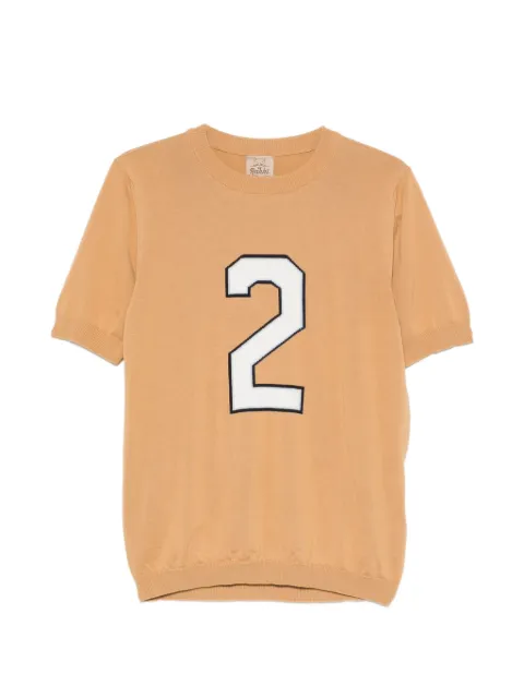 RAKKI number-patch knitted T-shirt