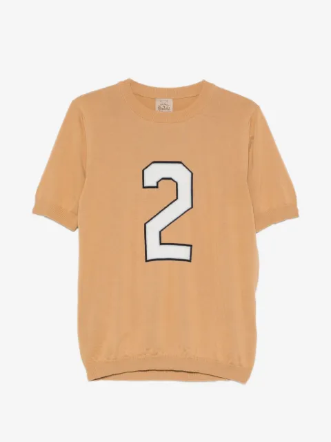 RAKKI number-patch knitted T-shirt