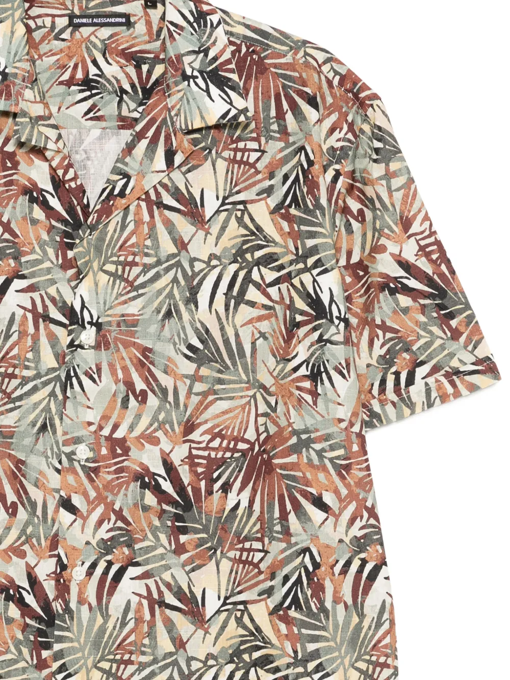  Daniele Alessandrini Leaf-print Shirt - Neutrals 