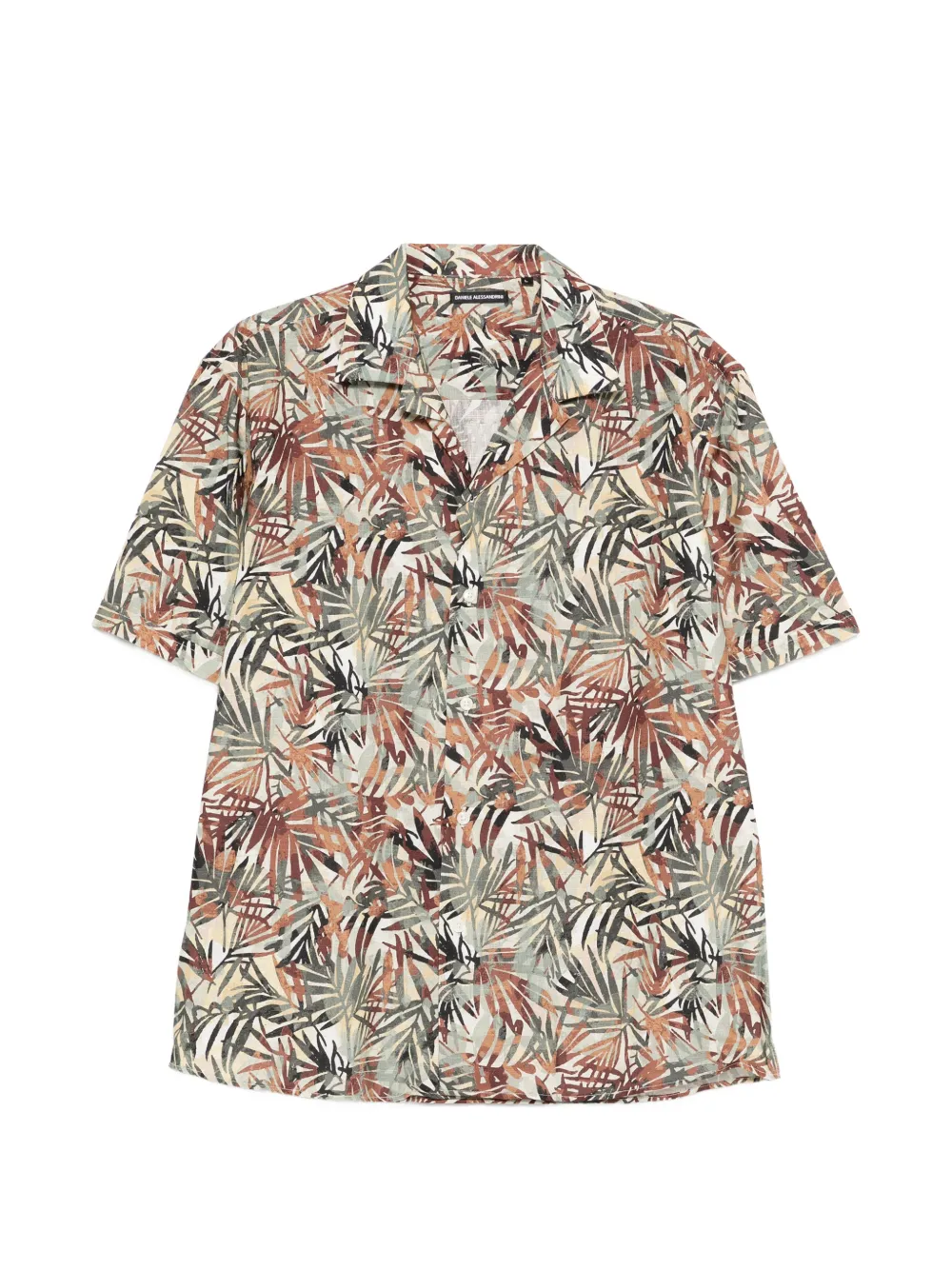 Daniele Alessandrini leaf-print shirt - Toni neutri