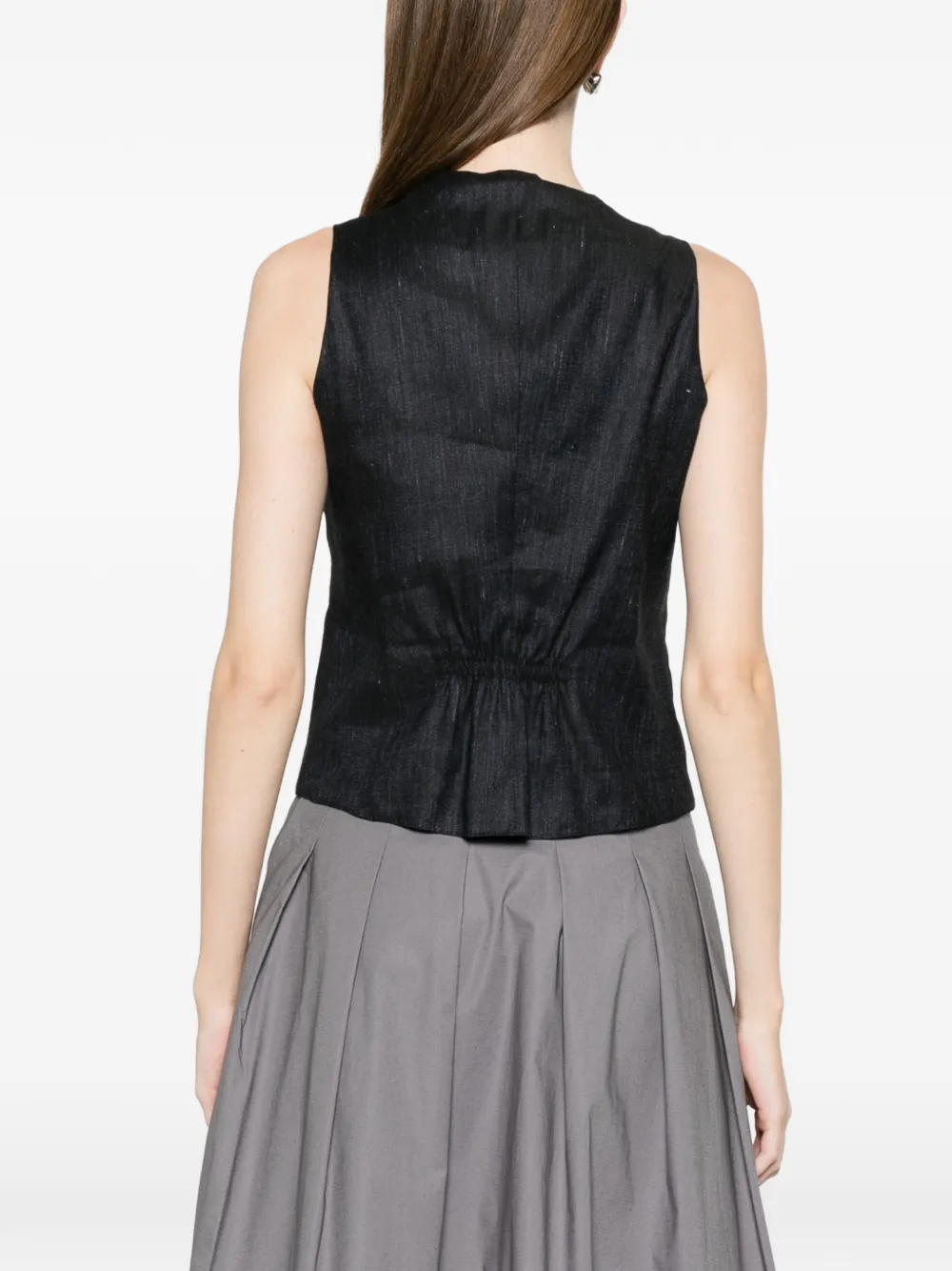 Tagliatore Gracie gilet met knopen Blauw