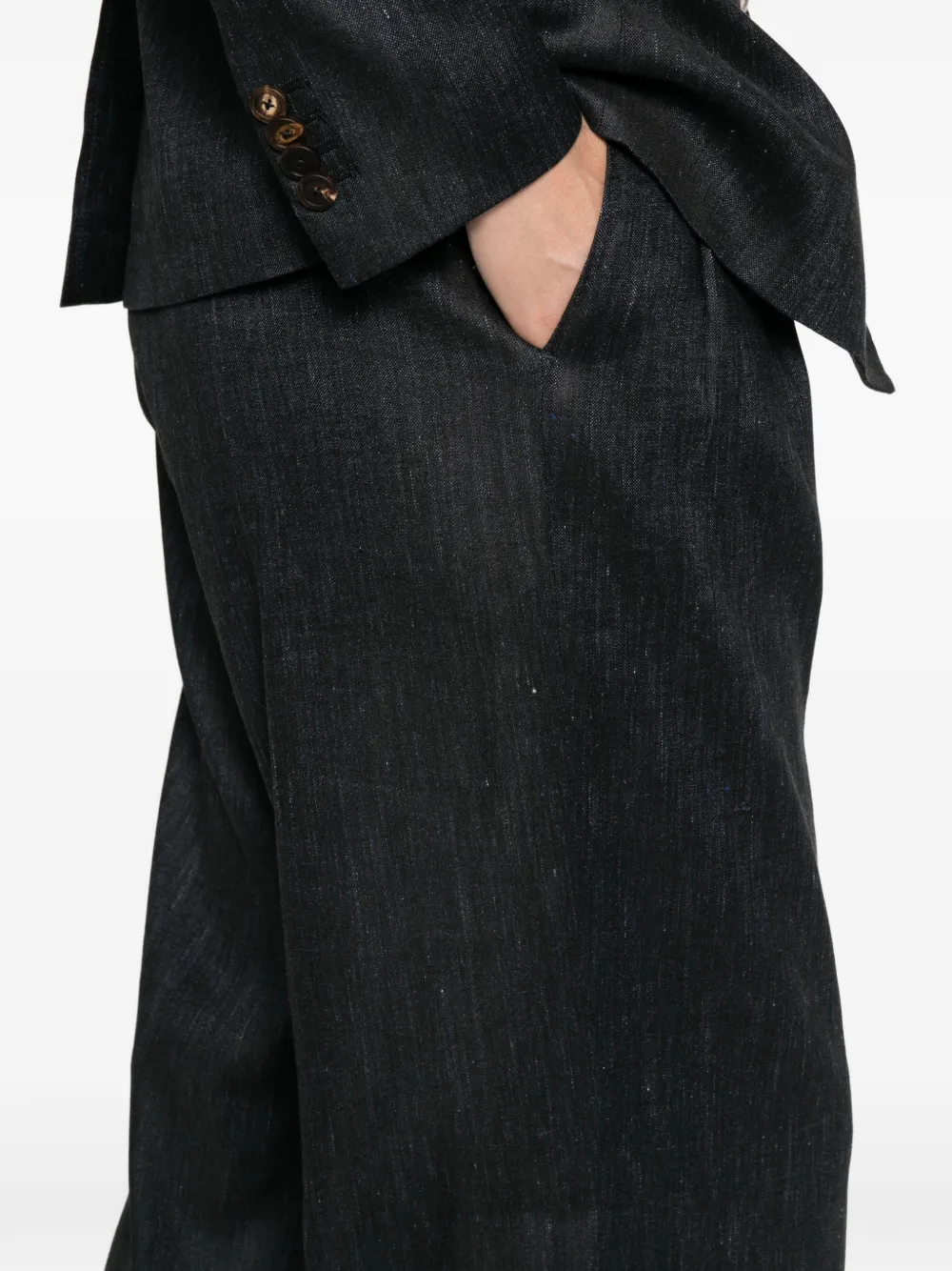 Tagliatore Ebony geplooide broek Blauw