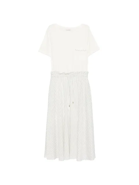 LIU JO vestido midi con motivo de rayas