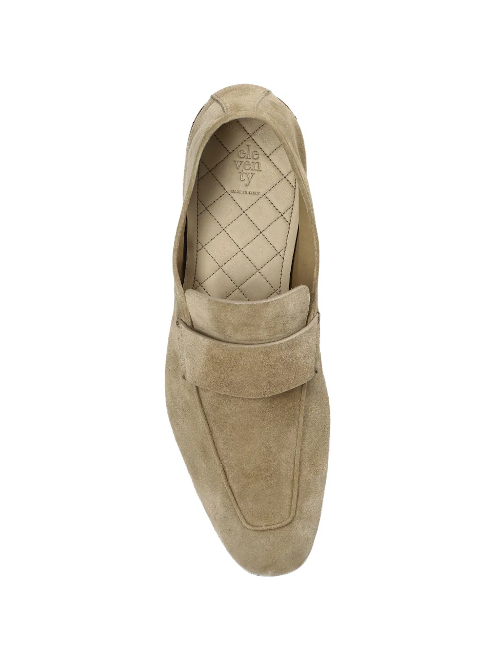 Eleventy Loafers met suède bandje Beige
