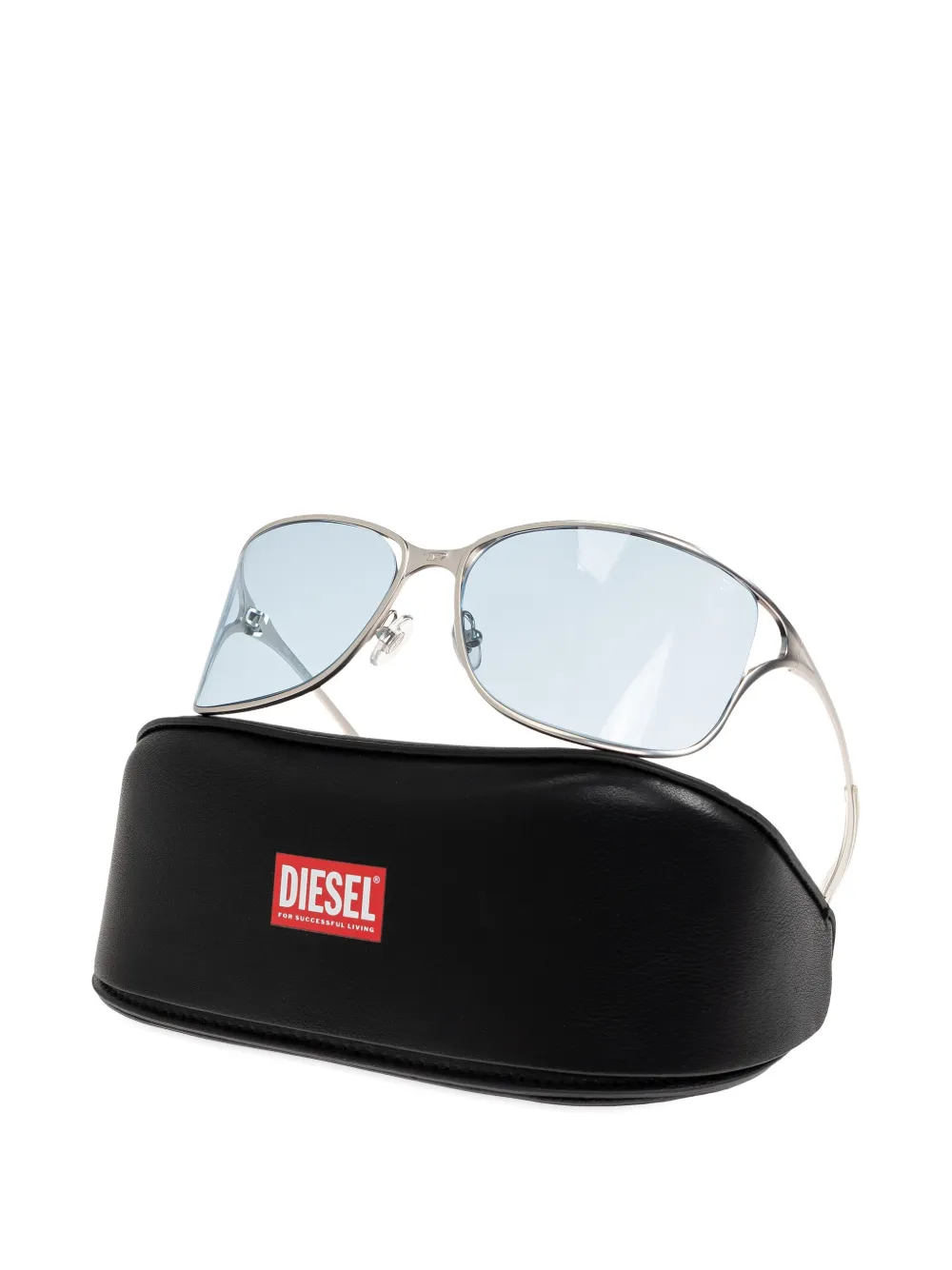  Diesel Dl1019 Geometric-frame Sunglasses - Silver 