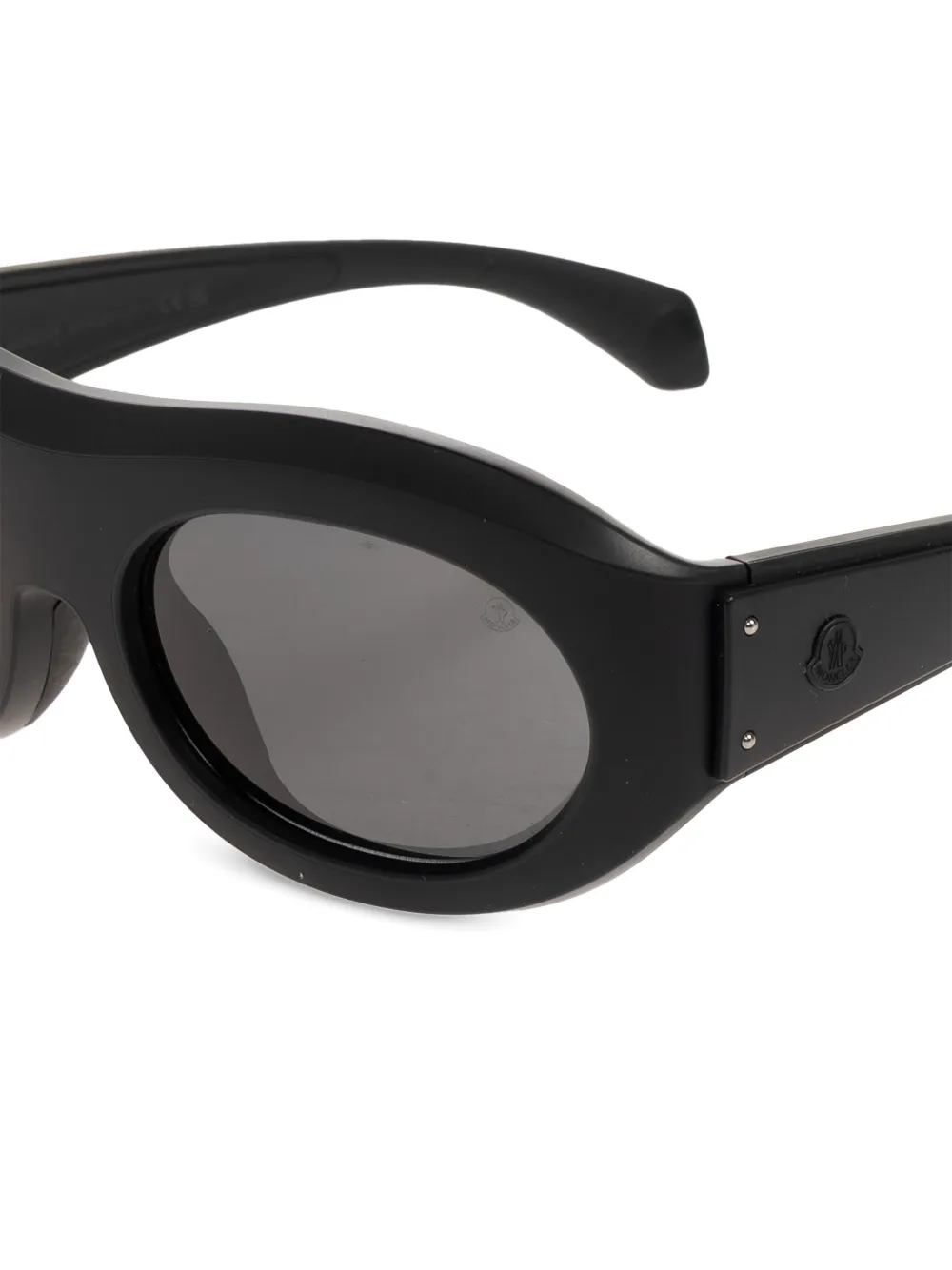 Moncler Eyewear Zonnebril met ovalen montuur Zwart