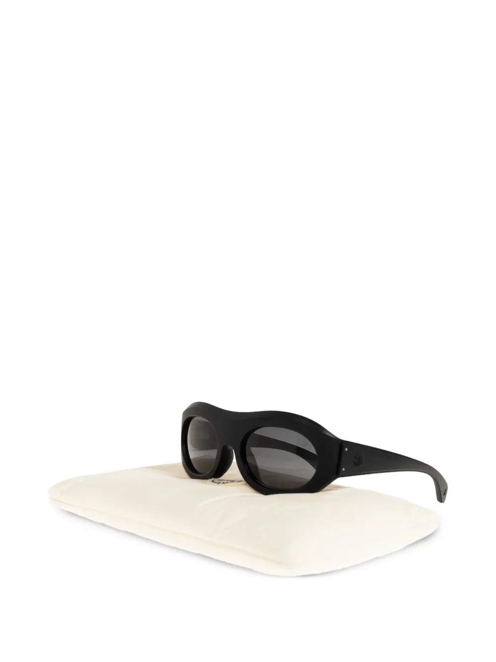 Moncler Eyewear Zonnebril met ovalen montuur Zwart