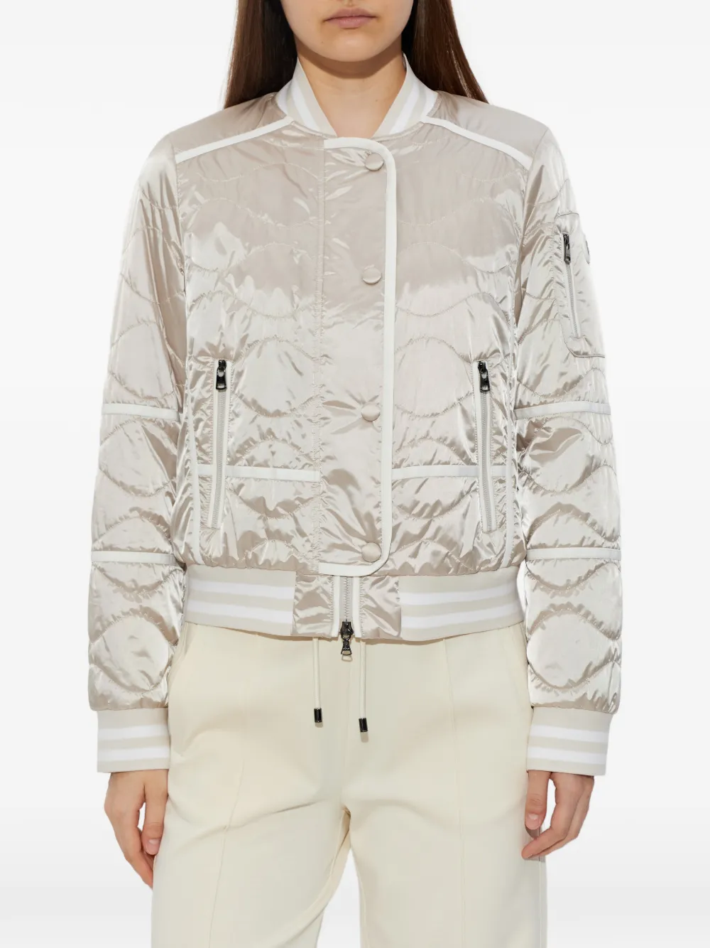 Bogner Lia Quilted Zip Jacket - Neutrals 