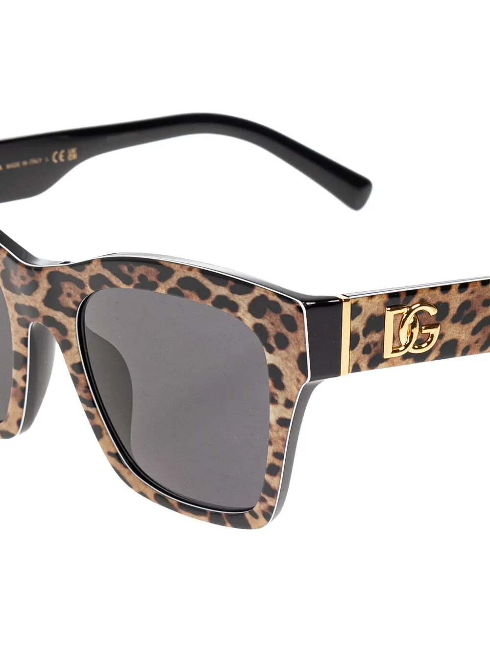 Dolce & Gabbana Eyewear Zonnebril met luipaardprint Beige