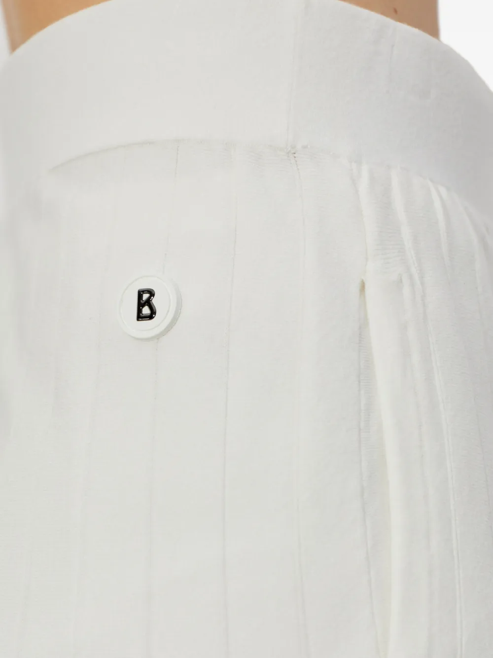 BOGNER Myra gestreepte plooirok Wit