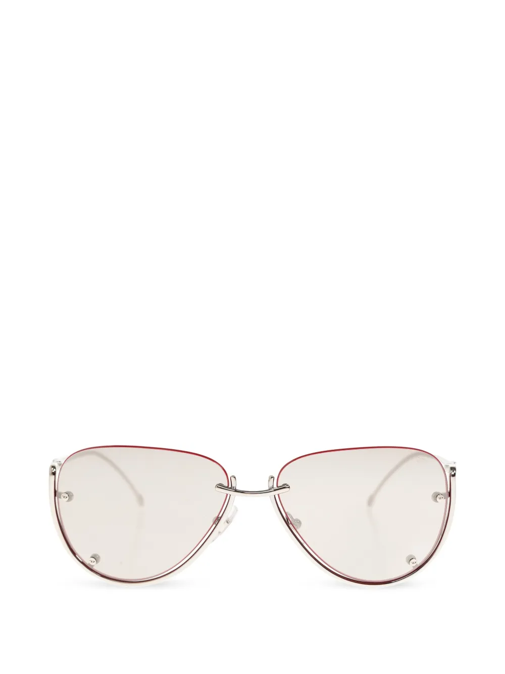 Diesel silver frame sunglasses - Rosso