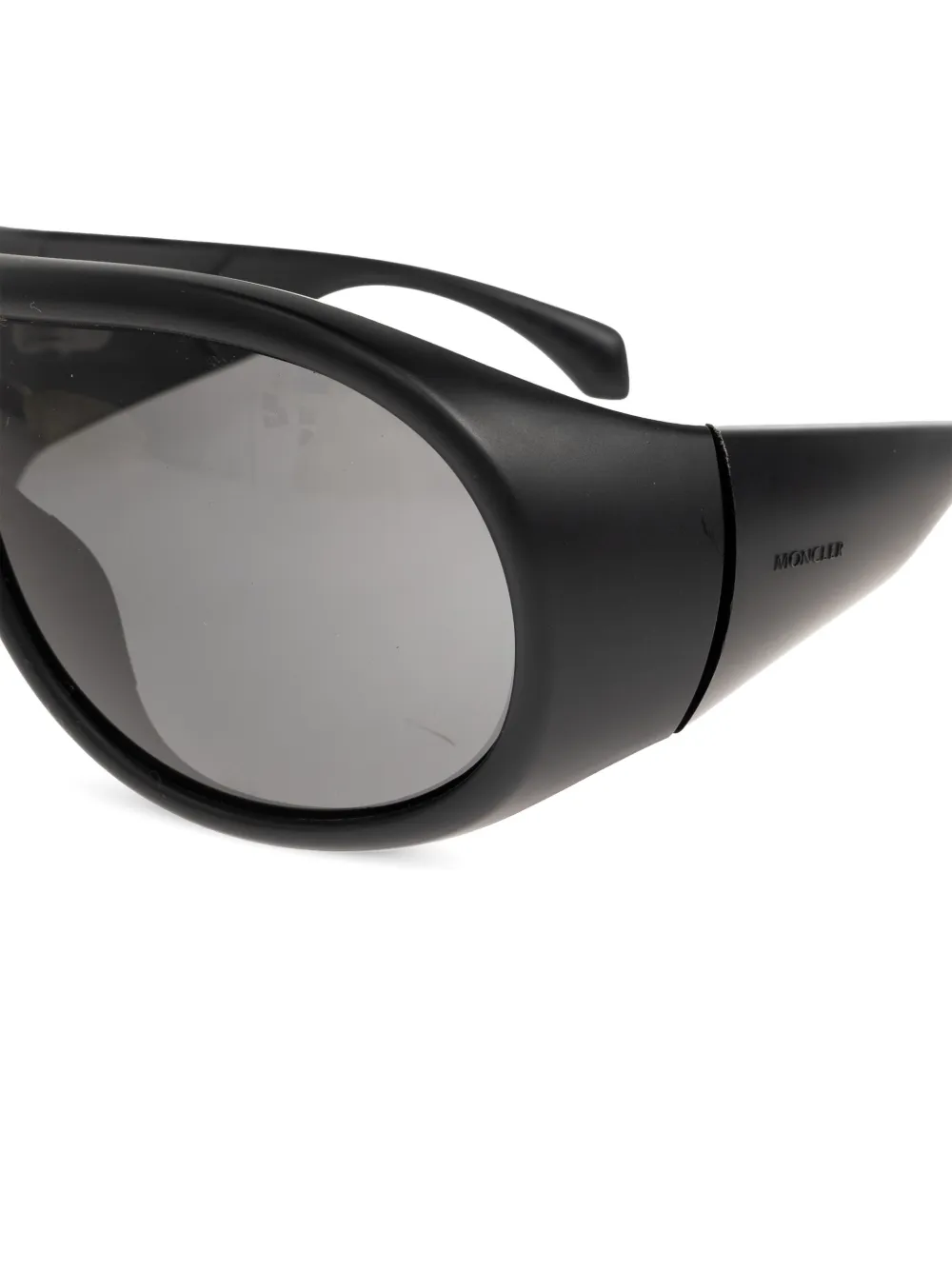  Moncler Eyewear Oval-frame Sunglasses - Black 