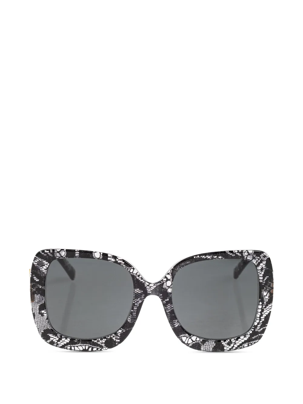 Dolce & Gabbana Eyewear lace square frame sunglasses - Nero