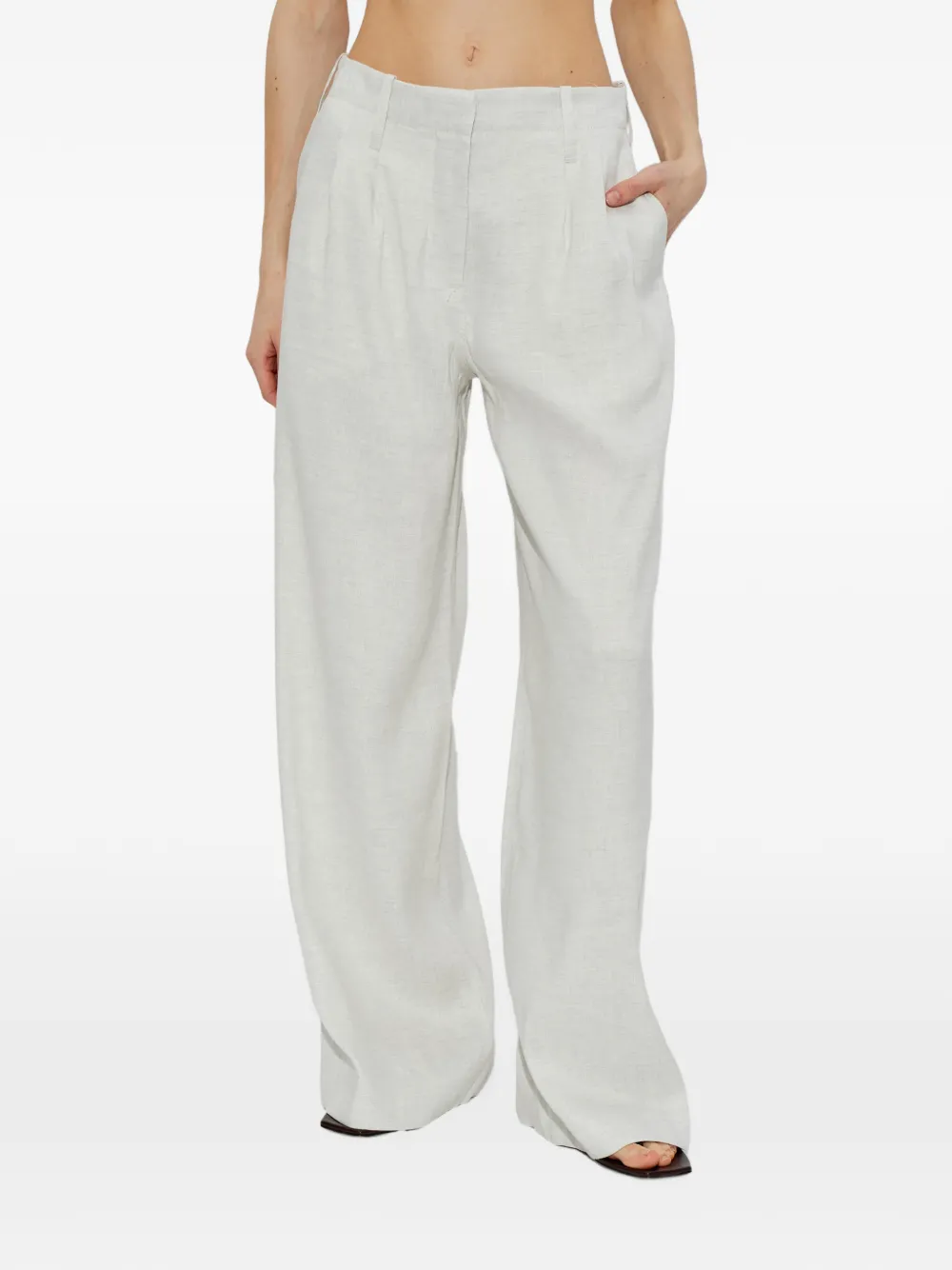  Samsoe Samsoe Saiben Wide-leg Trousers - Neutrals 