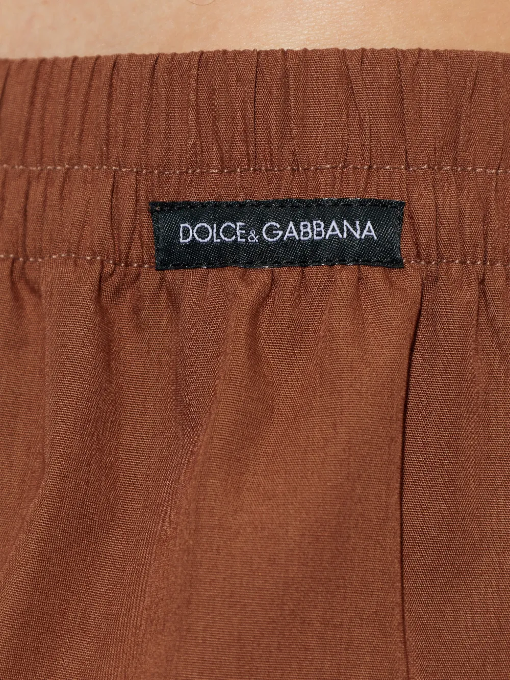 Dolce & Gabbana Katoenen popeline boxershorts Bruin