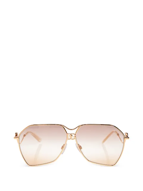Dolce & Gabbana geometric-frame metal sunglasses