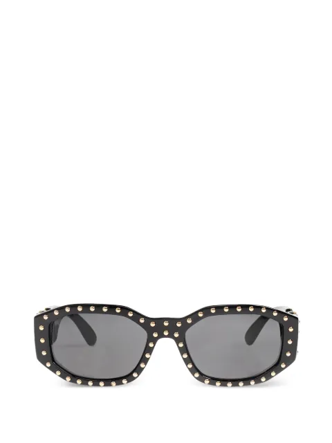 Versace studded rectangle sunglasses