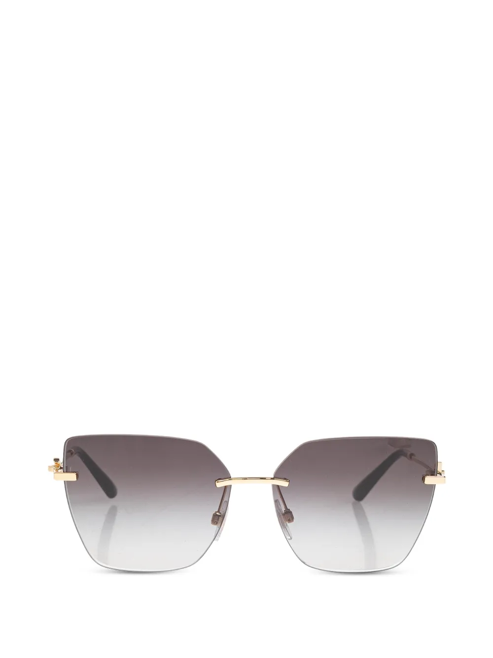 Dolce & Gabbana geometric-frame rimless sunglasses - Grigio