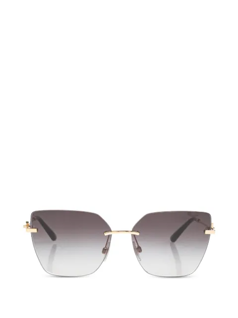 Dolce & Gabbana geometric-frame rimless sunglasses